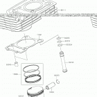 KLX230R Цилиндр(ы) /  поршень