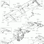 KLX140 Side covers  /  chain cover(akf  /  alf)