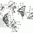 CB500X Обтекатель средняя часть