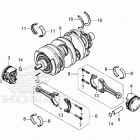 GL1800DA 2AC Коленчатый вал и поршни