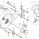 CT125A AC Крышка картера левая