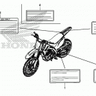 CRF125F A Caution labels (2)