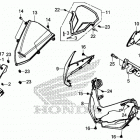 CBR500RA Верхний обтекатель