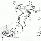CRF300LR AC Обтекатель средняя часть