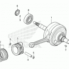 CT125A AC Коленчатый вал и поршни