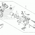 CBR600RR 6A Задний тормозной суппорт