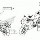 CBR300R Лейбл предостережения