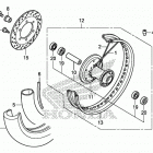 VT750C2B A Переднее колесо