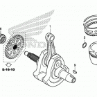 CMX300 AC Коленчатый вал и поршни