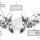 CB650RA Предупредительные таблички