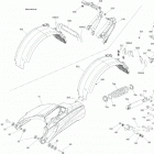 001 - RYKER STD 600 ACE 08- suspension, rear - std - swing arm - shock - fender