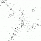 001 - RYKER STD 600 ACE 07- steering handlebar - cluster support