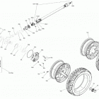 001 - RYKER STD 600 ACE 08- final drive,  rear wheel - propeller shaft