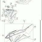 2021 KTM 450 XC-F Chassis Tank, seat