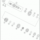 2020 350 SX-F ENGINE Трансмиссия-ведомый вал