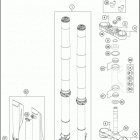 2021 KTM 350 XCF-W Chassis Передняя вилка