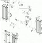 2021 250 XC-W TPI Engine Система охлаждения