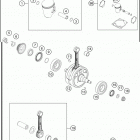 2021 KTM 250 SX Engine Коленвал и поршень