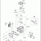 2021 KTM 150 SX Engine Цилиндр,головка цилиндров