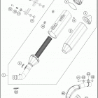 2021 KTM 350 XC-F Chassis Глушитель