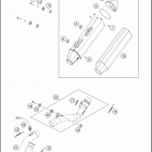 2020 500 EXC-F CHASSIS Глушитель