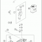 2021 KTM 500 XCF-W Chassis Тормозной цилиндр задний