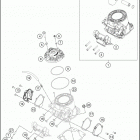 2021 KTM 250 SX Engine Цилиндр,головка цилиндров