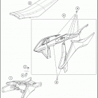2021 KTM SXE-5 Chassis Tank, seat