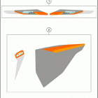 2021 KTM 350 XCF-W Chassis Наклейки