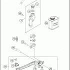 2021 KTM 150 XC-W TPI Chassis Тормозной цилиндр задний