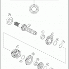2021 KTM 125 XC Engine Трансмиссия-ведомый вал