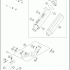 2021 KTM 350 XCF-W Chassis Глушитель
