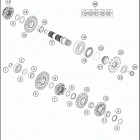 2021 250 XC-W TPI Engine Трансмиссия 2-контрпривод