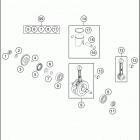 2020 50 SX ENGINE Коленвал и поршень