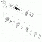 2020 250 SX-F ENGINE Трансмиссия-ведомый вал