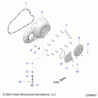 CHIEFTAIN ELITE (N21TCEBB) Engine, primary cover asm. - n21tcebb all options (20096...