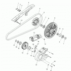 SCOUT BOBBER SIXTY ALL OPTIONS (N20MTA11/MTB11) Drive train, sprockets, guards and belt - n20mta00  /  m...
