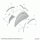 CHIEF VINTAGE DARK HORSE 111 (N21TVDAA/TVDCA) Body, fender, rear - n21tvdaa  /  n21tvdca all options (...