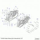 CHIEFTAIN STANDARD 111 (N21TCBAA) Engine, crankcase - n21tcbaa all options (200962c)