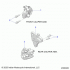 CHIEF VINTAGE DARK HORSE 111 (N21TVDAA/TVDCA) Brakes, calipers, front and rear - n21tvdaa  /  n21tvdca...