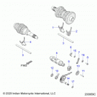 CHIEFTAIN DARK HORSE (N21TCDBB) Drive train, shift forks and drum - n21tcdbb all options...