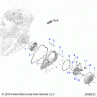 CHALLENGER DARK HORSE (N21LCDRR) Engine, stator, flywheel, and rh side covers - n21lcdrr ...