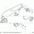 CHALLENGER STANDARD (N21LCBRR) Drive train, drive sprocket, belt and guard - n21lcbrr a...