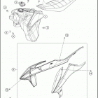 2020 300 XC-W TPI SIX DAYS CHASSIS Tank, seat