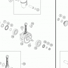 2020 250 XC TPI ENGINE Коленвал и поршень