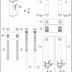 2020 790 DUKE BLACK CHASSIS Передняя вилка