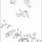 2020 690 SMC R CHASSIS Обтекатель , крылья