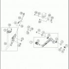 2020 390 DUKE WHITE CHASSIS Тормозной цилиндр задний