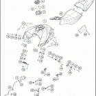 2020 390 ADV WHITE CHASSIS Tank, seat