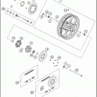 2020 390 ADV WHITE CHASSIS Переднее колесо